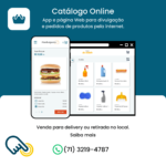 Interface do aplicativo Catálogo Online da Cervantes exibindo a lista de produtos disponíveis.